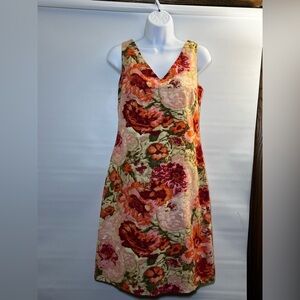 Talbots floral lined dress